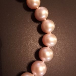 pearl necklace and earrings